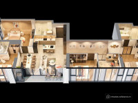 căn góc 5 phòng ngủ 160m2 toà F3 sunn Feliza Suites Cầu Giấy view nội khu đẹp