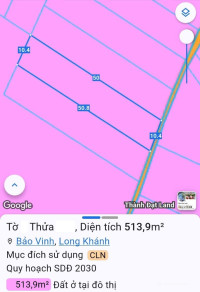 Ngộp 513 m² đất vườn, Full hồng, Bảo Vinh Suối Chồn Long Khánh, Đồng Nai.