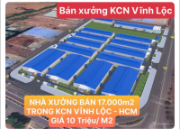 Bán kho xưởng quy mô lớn KCN Vĩnh Lộc, Bình Tân