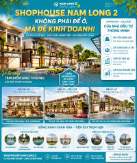 Shophouse Nam Long II Central lake chỉ 50 triệu tạo dòng tiền 240 triệu