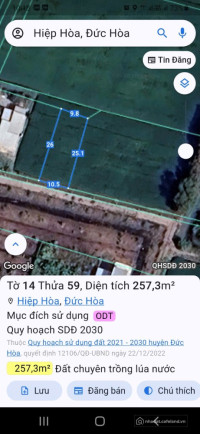 Bán đất Trương Công Xưởng, Đức Hòa, Long An 2008m2 làm nhà vườn, có nhà 2PN 2WC