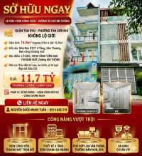 Nhà View Công viên thoáng mát, hẻm 8m Gò Dầu, 74m2, ngang 4.5m, 4 tầng, 11.7 tỷ