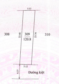 Đất kiệt 6,5m đường Thiên Thai, An Cựu, tp Huế