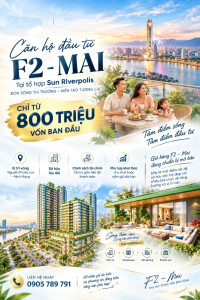 CHỈ TỪ 550TR SỞ HỮU CĂN HỘ MẶT SÔNG NAM HÒA XUÂN ĐÀ NẴNG