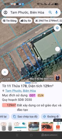 Bán đất Tam Phước ngay phía sau nhà văn hóa Tam Phước, ngay đường Bắc Sơn, Long