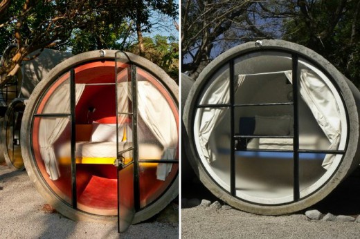 Khách sạn trong ống cống siêu kool ở Mexico