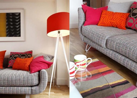 Sống động với căn phòng đa sắc màu 