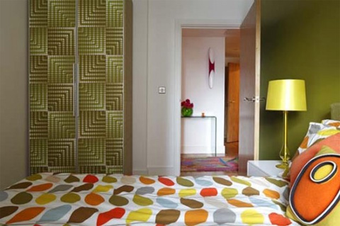 Sống động với căn phòng đa sắc màu 