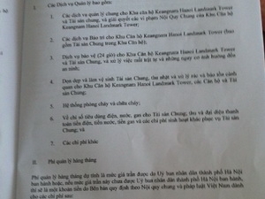 Cư dân tòa nhà Keangnam lại bị áp đặt mức phí mới