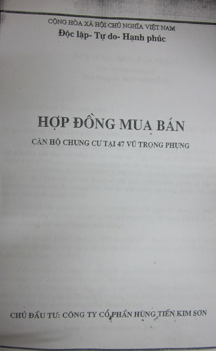 Chủ căn hộ ở Sakura Tower 