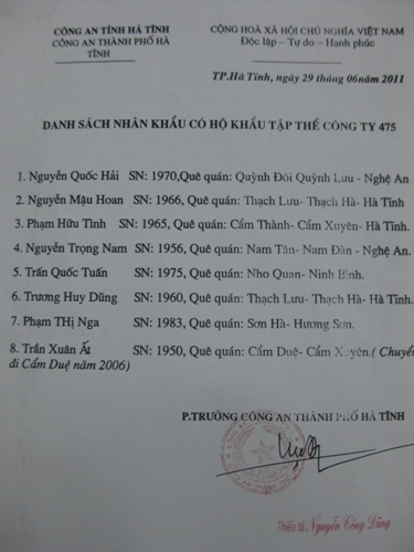Hà Tĩnh: Lập danh sách 