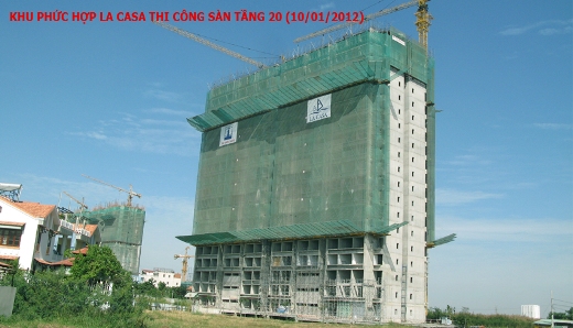 Thi công tầng 20 block 1A & 1B dự án Khu phức hợp La Casa