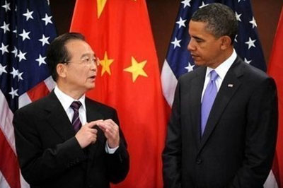 Hạ viện Mỹ thông qua dự luật trừng phạt đồng nhân dân tệ hôm 29/9, 6 ngày sau khi Tổng thống Barack Obama có cuộc gặp song phương với Thủ tướng Trung Quốc Ôn Gia Bảo. Ảnh: AFP