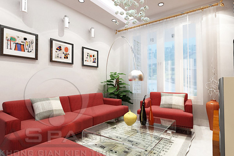Nội thất hiện đại 44 m2 cho gia đình trẻ