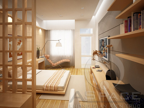 Nội thất hiện đại 44 m2 cho gia đình trẻ