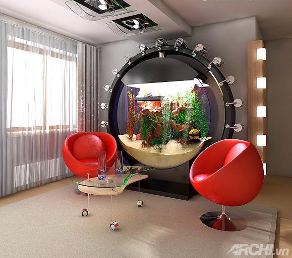 Bí quyết trang trí bể cá thủy sinh trong nhà 