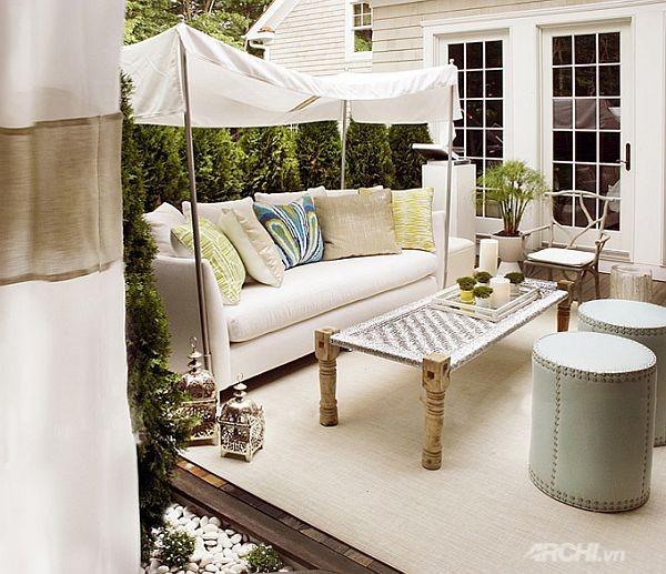 Patio sinh động hơn nhờ cây xanh