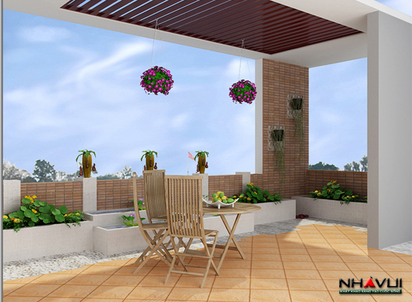 Vườn nhỏ trên sân thượng