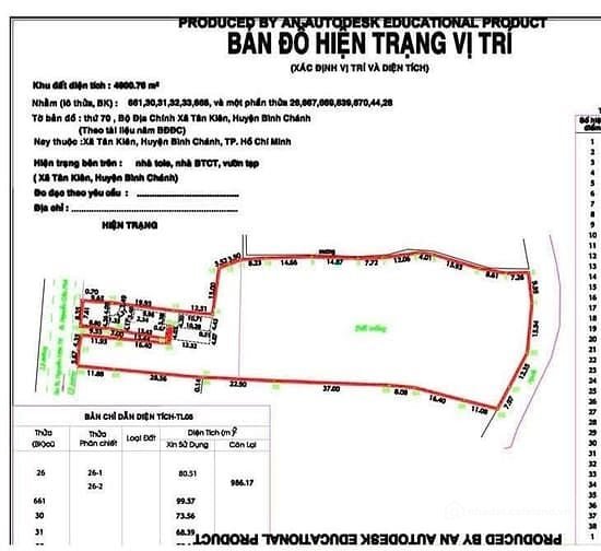 Bán nhà riêng: Bán 4900m2 đất(2600m2 thổ cư) MT Nguyễn Cửu Phú, Tân Kiên, Bình C