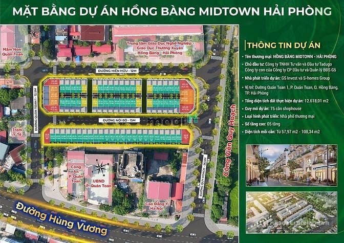 Bán biệt thự: Hồng Bàng Midtown - Điểm hẹn thương mại giữa lòng Hải Phòng