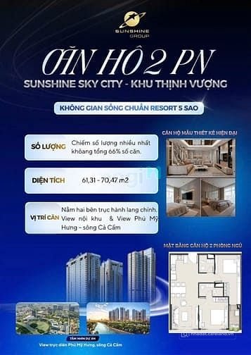 Bán căn hộ chung cư: Chỉ với số vốn bỏ ra 1TY 250 TRIỆU đã có thể sở hữu căn 2PN