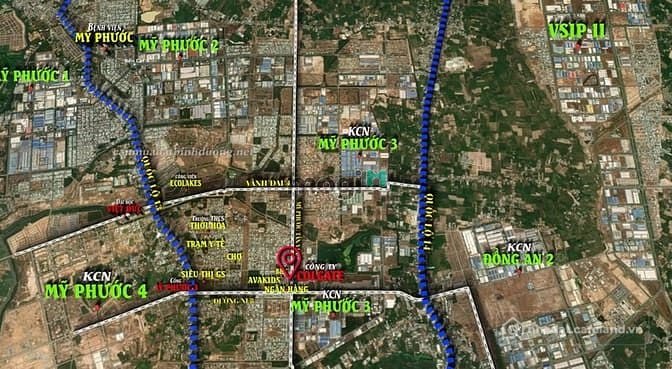 Bán đất thổ cư: Nhà Mỹ Phước 3 1 Trệt 3 Lầu, Sổ Sẵn, Đ/D Khu Công Nghiệp, MT DE1