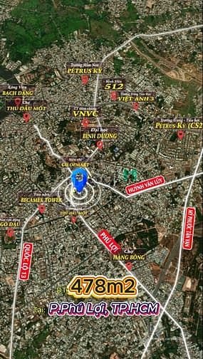 Bán đất thổ cư: Đất đẹp Phú Lợi 478m vị trí vàng ngay trung tâm Thủ Dầu Một