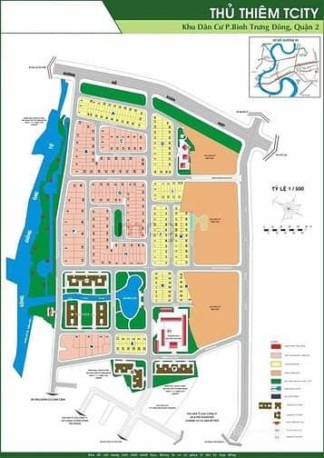 Bán nền biệt thự đất dự án Đông Thủ Thiêm Quận 2 lô B27. Giá TLcc