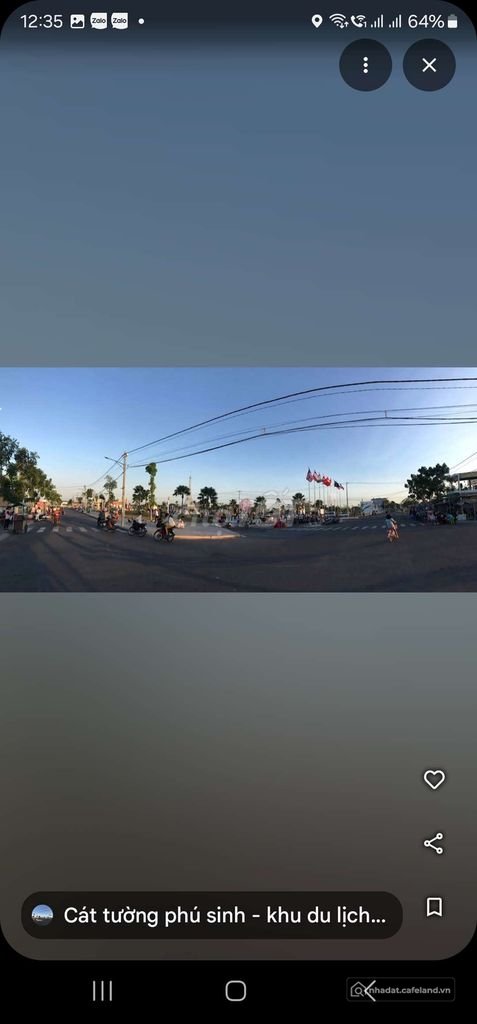 Bán đất thổ cư: Bán nền biệt thự 2 mặt tiền đường chính khu dân cư Cát Tường Phú