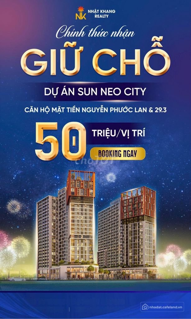Bán căn hộ chung cư: CHÍNH THỨC NHẬN GIỮ CHỖ TÒA THÁP TRUNG TÂM CỦA SUN NEO CIT