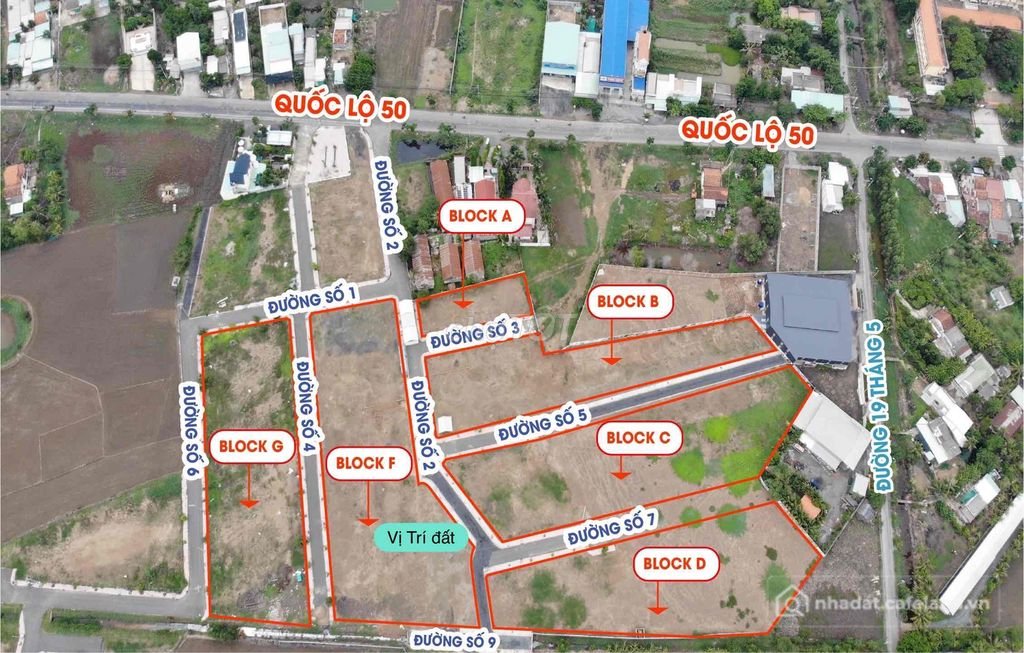 Bán đất thổ cư: BÁN ĐẤT NÊN KDC TÂN LÂN RESIDENCE MẶT TIỀN QL50 1TỶ350/101M2