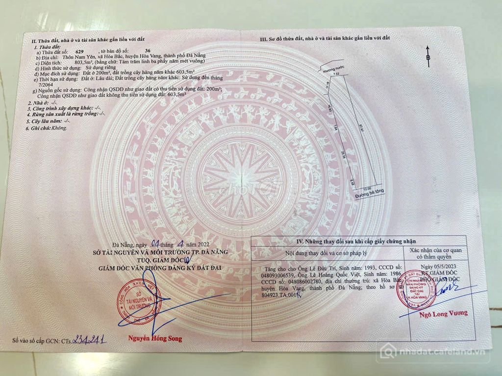 Bán đất thổ cư: BÁN GẤP LÔ ĐẤT ĐẸP HIẾM HOÀ BẮC - TỰA NÚI HƯỚNG SÔNG - CHỈ 10 TR