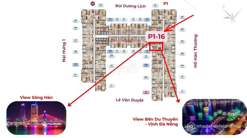 Bán căn hộ chung cư: Căn hộ cao cấp sông Hàn 1PN;45,3m2;  PENINSULA - Trần Hưng 