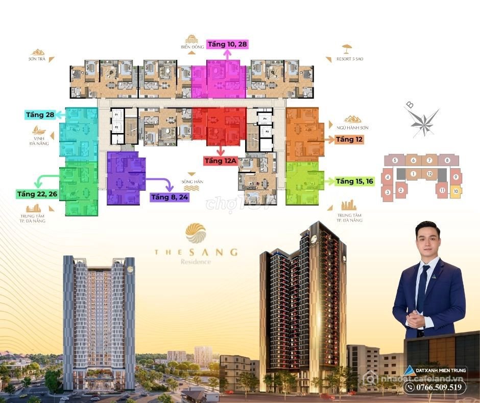 Bán căn hộ chung cư: CÓ SẴN GIỎ CĂN ĐẸP THE SANG RESIDENCE – BIỂN MỸ KHÊ (HÀNG C
