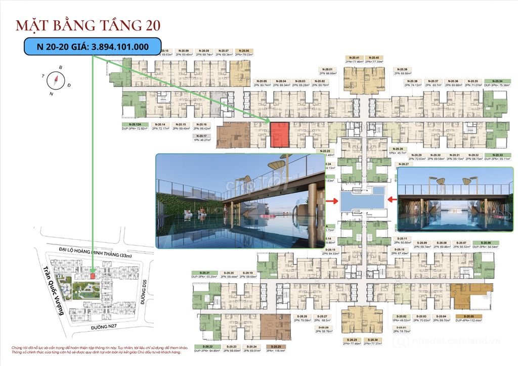 Bán căn hộ chung cư: Căn ngoại giao cực đẹp 2 phòng ngủ fpt plaza 4 công viên,qu