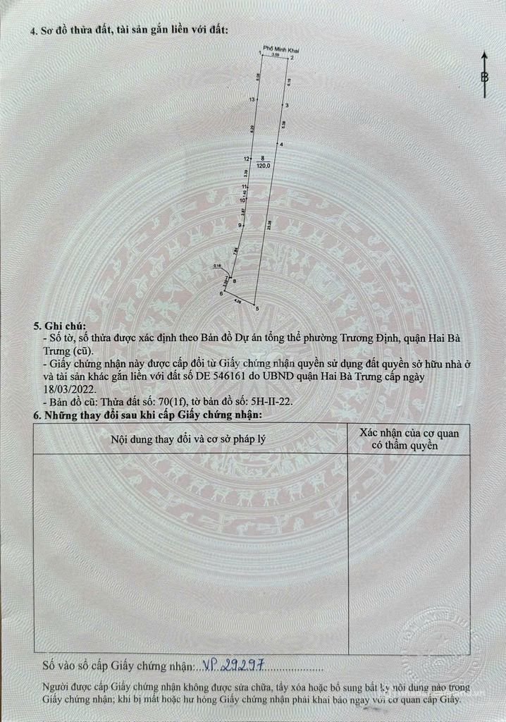 Bán đất thổ cư: Bán nhà mặt phố 38 Minh Khai, kinh doanh sầm uất đối diện chợ Mơ