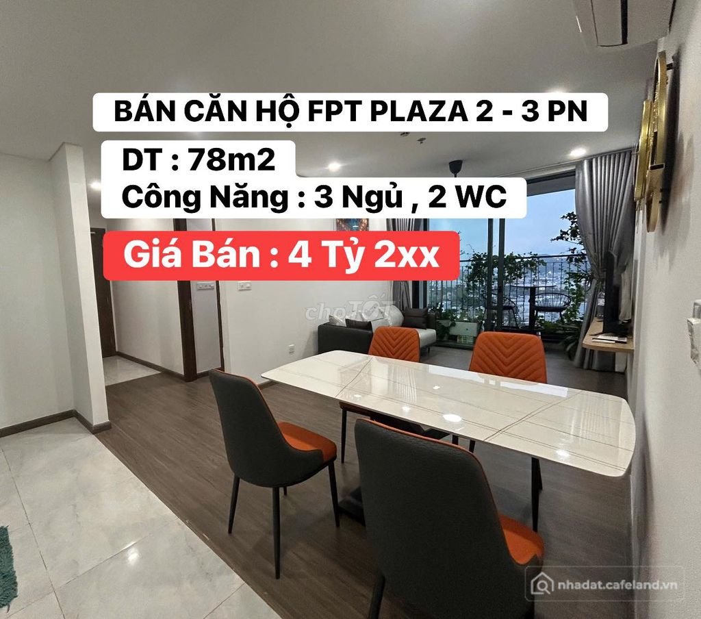 Bán căn hộ chung cư: BÁN CĂN HỘ FPT PLAZA 2 - 3 PHÒNG NGỦ - VIEW BIỂN