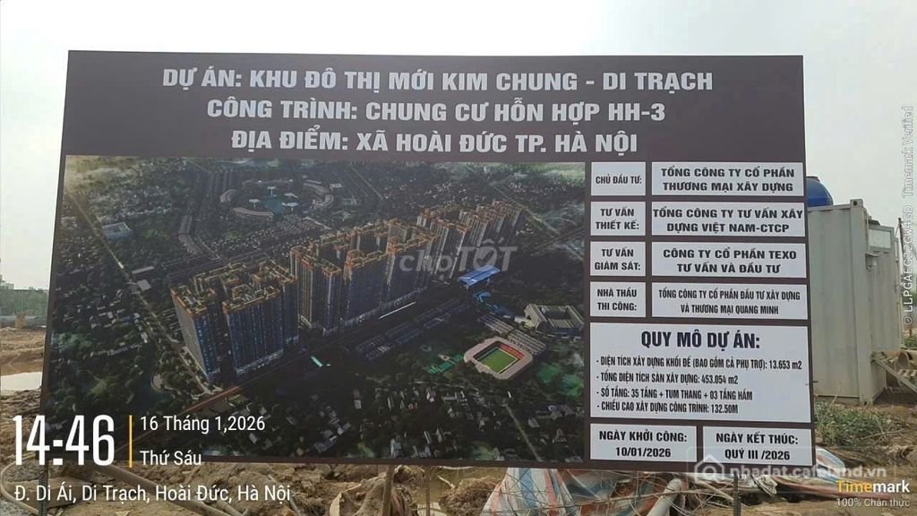 Bán căn hộ chung cư:  CHUNG CƯ HH3 KIM CHUNG DI TRẠCH - DỰ ÁN HINODE ROYAL PARK