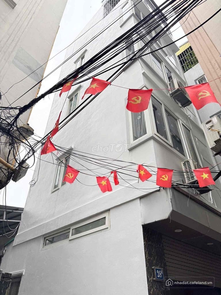 Biệt thự: Bán nhà Thịnh Liệt ô tô đỗ cửa , ngõ thông , lô góc 5 tầng 3 ngủ ,ở su