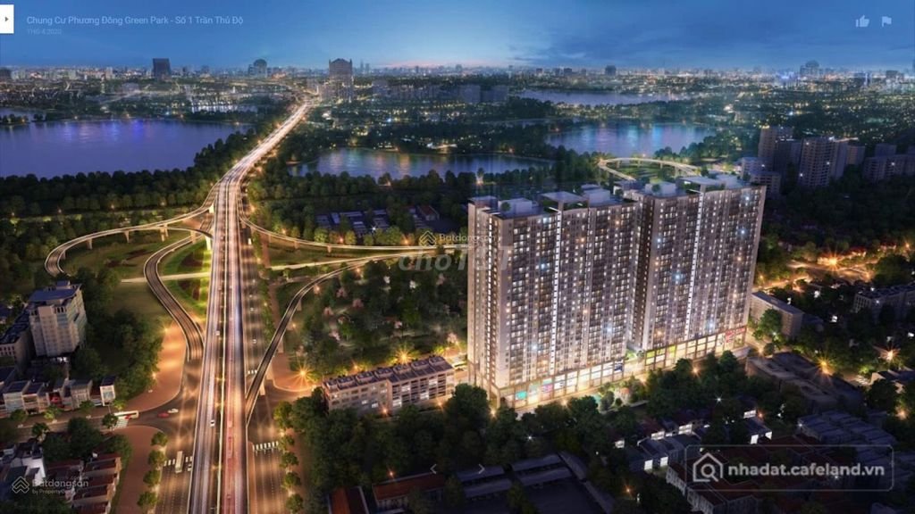 Căn hộ chung cư: Căn góc 2PN full nội thất Phương Đông Green Park Số 1 Trần Thủ 