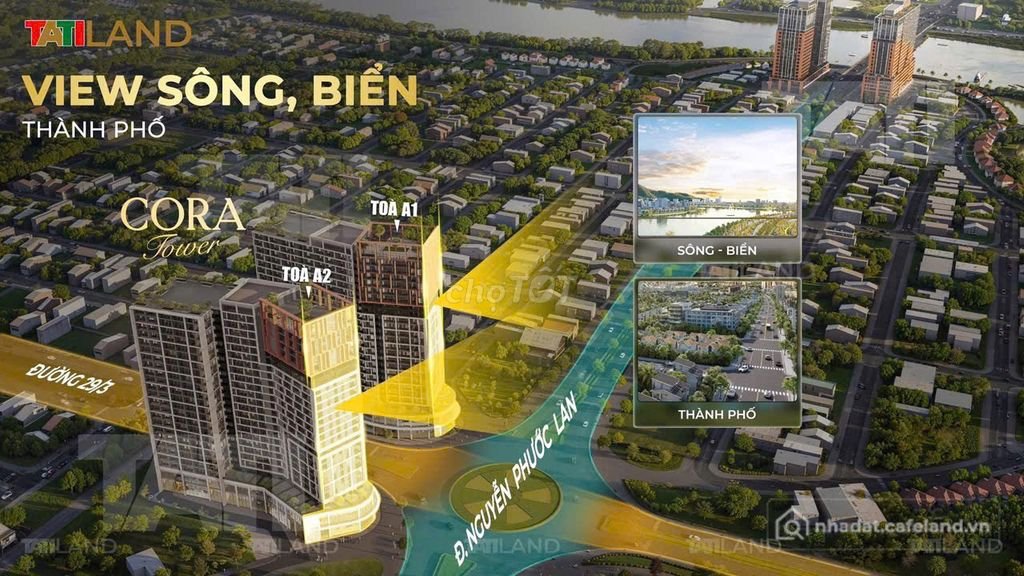 Bán căn hộ chung cư: Bán căn hộ cao cấp Sun Cora Tower: toà A2, 1BR+. Tầg 6 hướn