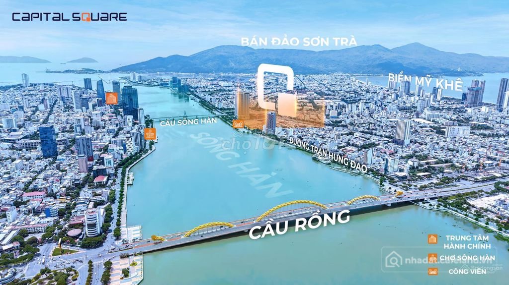 Bán căn hộ chung cư: BÁN NGAY CĂN HỘ 1PN CAPITAL SQUARE VIEW SÔNG HÀN CẠNH TTTM 