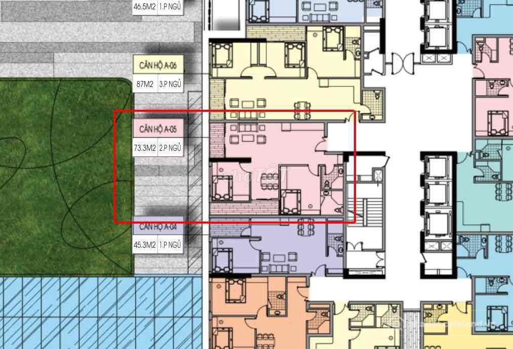 Bán căn hộ chung cư: CHÍNH CHỦ CẦN NHƯỢNG LẠI CĂN 2PN TẦNG TRUNG (6-9 -RUBY PARK