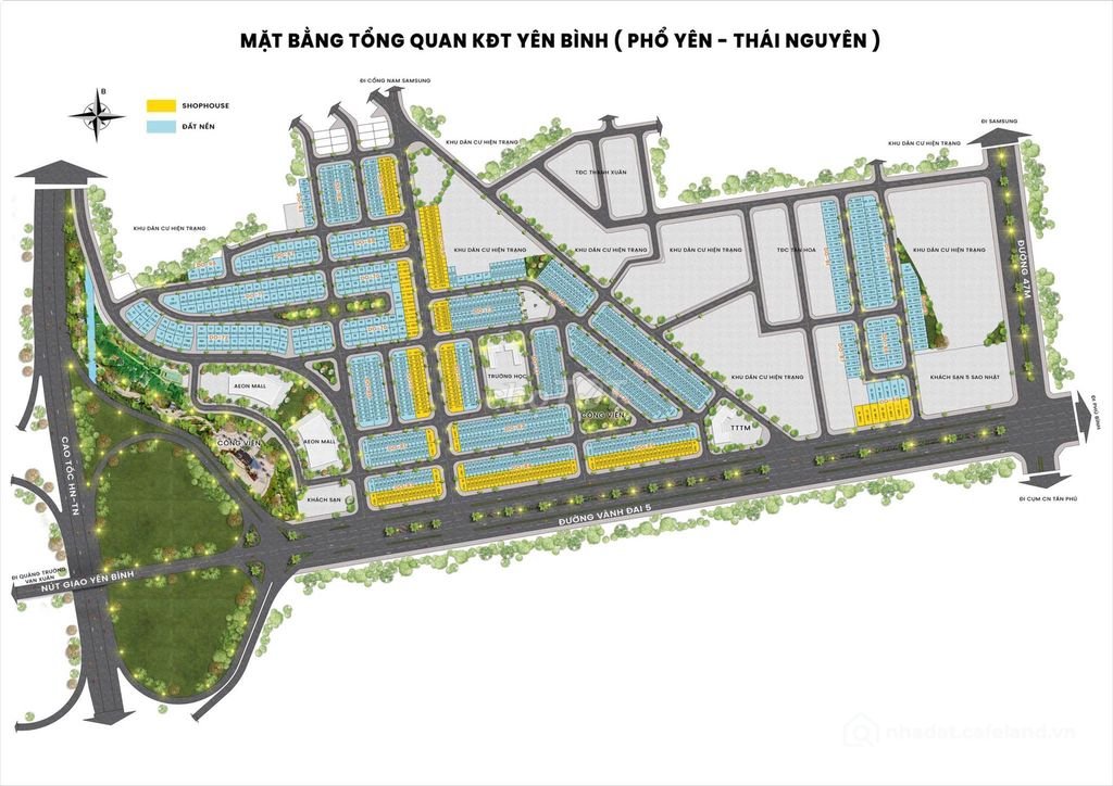 Bán đất thổ cư: Bán đất sát cổng Sam Sung Thái Nguyên ( Khu đô thị yên bình xanh