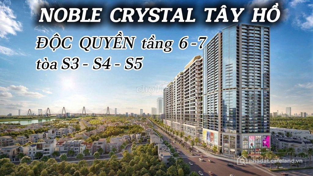 Bán căn hộ chung cư: Noble Crystal Tây Hồ: Độc quyền tầng 6,7 tòa S3, S4 (1PN-3N
