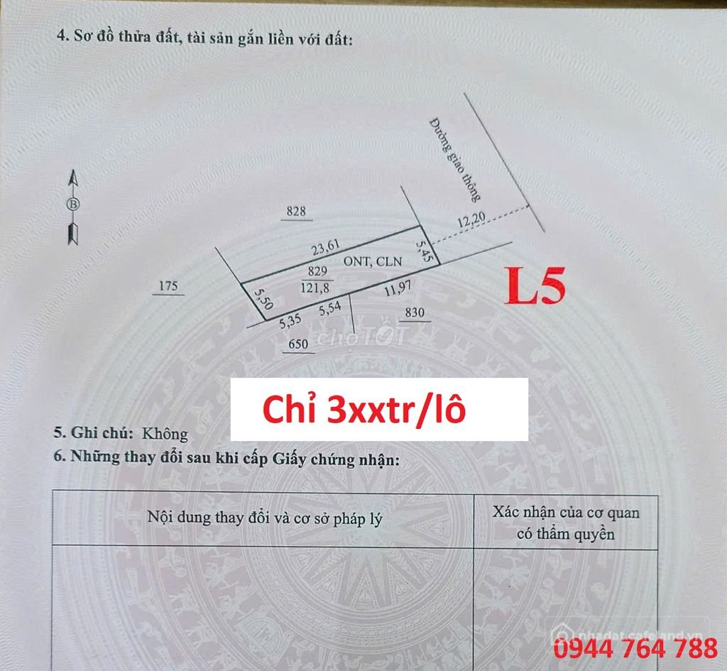 Bán đất thổ cư: Bán 3 lô đất đường 12m ngay cạnh cụm công nghiệp 60ha Quảng Ngọc