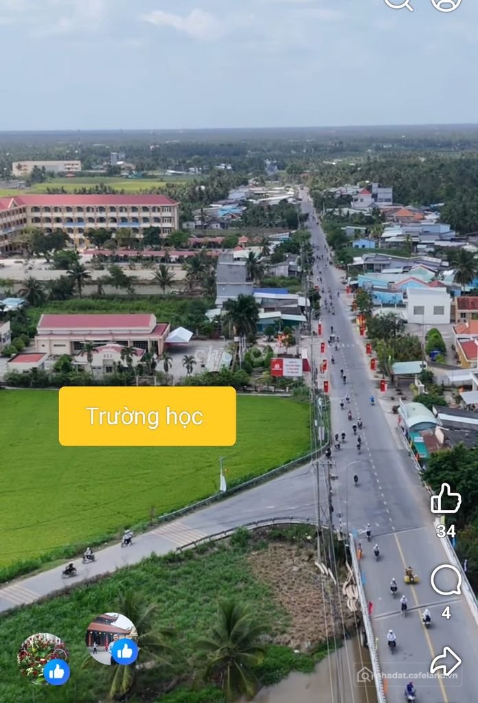 Bán đất thổ cư: Đất đẹp thổ cư đường xe hơi, nhà dân đông, gần chợ