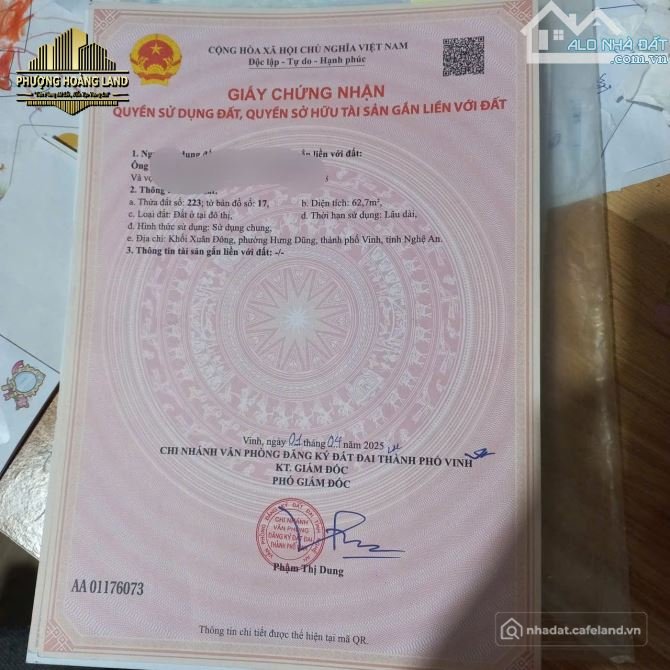 Bán đất thổ cư: BÁN LÔ ĐẤT ĐẸP GẦN ĐƯỜNG ĐẶNG VĂN NGỮ, HƯNG DŨNG, PHƯỜNG THÀNH V