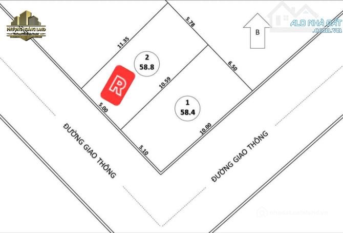 Bán đất thổ cư: CHỈ 2,6xx TỶ – LÔ GÓC 2 MẶT TIỀN HƯNG DŨNG P. TRƯỜNG VINH. NGÕ Đ