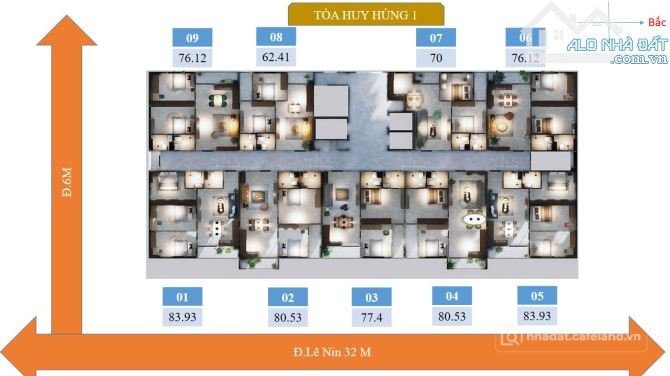 Bán căn hộ chung cư: Bán căn 2 ngủ chung cư Huy Hùng mới, mặt đường 32, thành ph